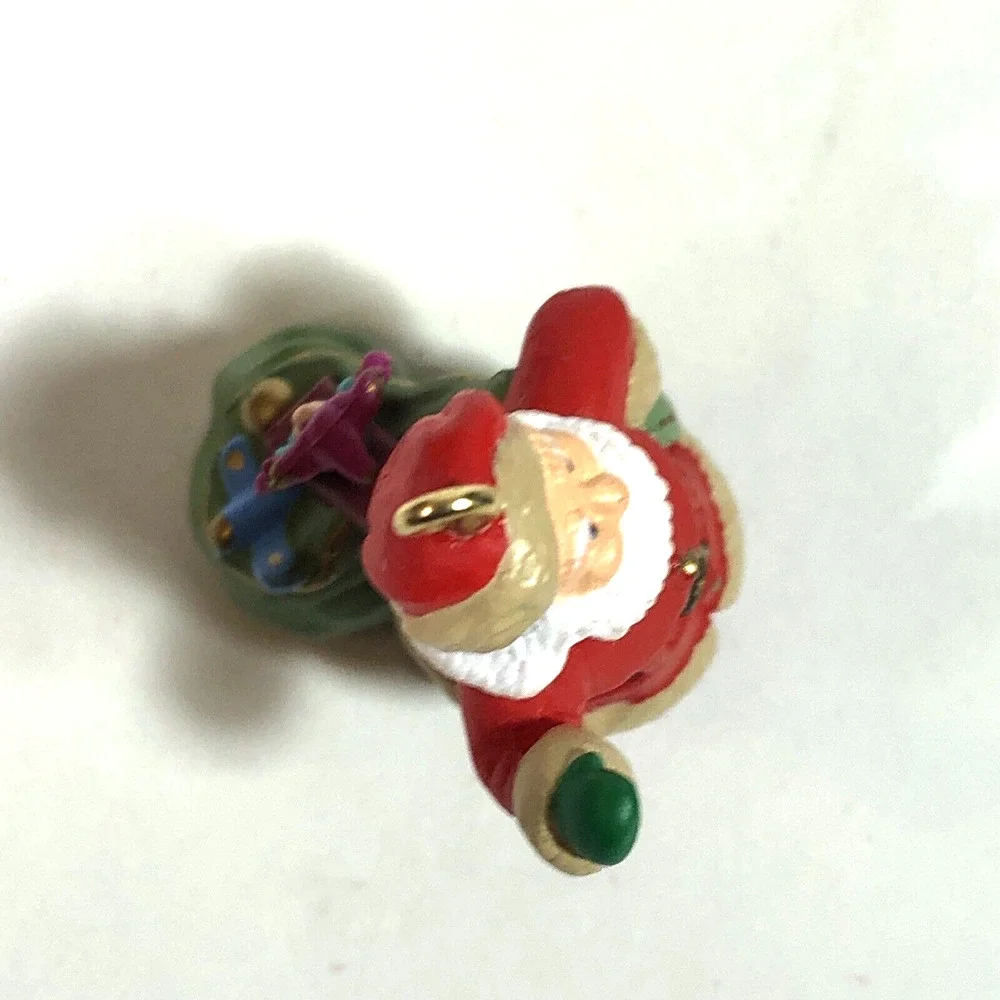 Hallmark Keepsake Miniature Ornament Jolly Visitor Santa Vintage 1994 Box Tiny